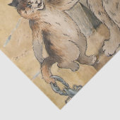 Cat Reading a Book by Louis Wain Seidenpapier (Detail)