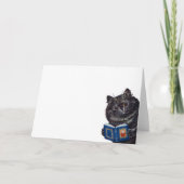 Cat Reading a Book, Louis Wain Karte (Vorderseite)