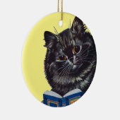 Cat Reading a Book, Louis Wain Keramik Ornament (Rechts)