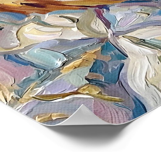 Cat Reading In Bed Cute Wall Art Poster Print (Ecke)