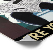 Cat Reading Newspapier auf der Toilette - Kacke du Poster (Ecke)