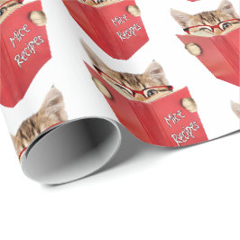 Cat Reading Red Book Geschenkpapier