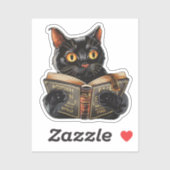 Cat Reading Sticker (Blatt)