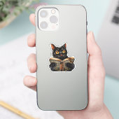 Cat Reading Sticker (Telefon)