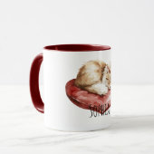 Cat Red Heart Pillow Tasse (Vorderseite Links)