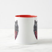 Cat Red Heart Tasse (Zentrum)