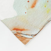 Cat Red Magic Spaß Watercolor Mystic Fleecedecke (Ecke)