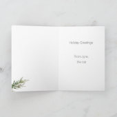 Cat Reflection in a Ornament Weihnachtskarte Karte (Innenseite)