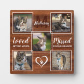 Cat Remembrance Memorial Einmaliges Foto Collage Fotoplatte (Vorderseite)