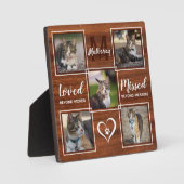 Cat Remembrance Memorial Einmaliges Foto Collage Fotoplatte (Vorderseite)