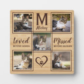 Cat Remembrance Pet Memorial Fotoplatte (Vorderseite)