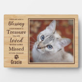 Cat Remembrance Pet Memorial Fotoplatte (Vorderseite)