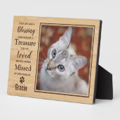 Cat Remembrance Pet Memorial Fotoplatte (Seite)
