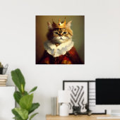 Cat Renaissance King Poster (Heimbüro)