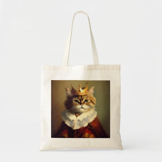 Cat Renaissance King Tragetasche (Vorne)