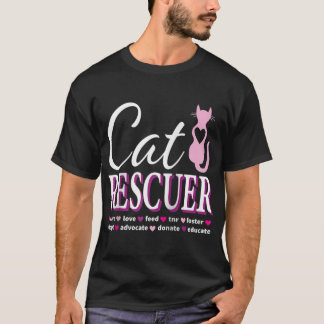Cat Rescue Geschenk Feral Kittens Obdachlose Katze T-Shirt