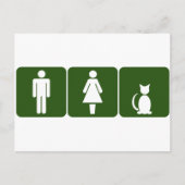 Cat Restroom Postkarte (Vorderseite)