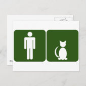 Cat Restroom Postkarte (Vorne/Hinten)