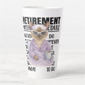 Cat retirement themed for Cat lovers Latte Mug Milchtasse (Vorderseite)