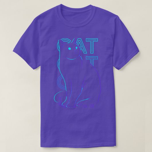 Cat Retro Geschenk T-Shirt (Design vorne)
