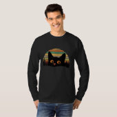 Cat Retro Liebe Cat Catmosphäre T-Shirt (Vorne ganz)