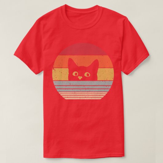 Cat Retro Style T-Shirt (Design vorne)