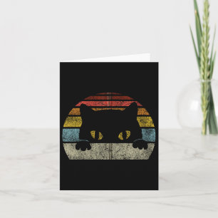 Cat Retro Style Vintag Black Kitten Niedlich Kitte Karte