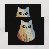 Cat Retro Style Vintage (Vorne/Hinten)