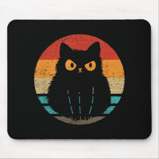 Cat Retro Style Vintage T-Shirt for Men Women Kids Mousepad
