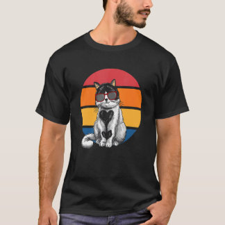 Cat  Retro Sunset Cat Sunset I Cat T-Shirt