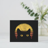 Cat Retro Vintage Dankeskarte (Stehend Vorderseite)