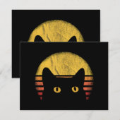 Cat Retro Vintage Dankeskarte (Vorne/Hinten)
