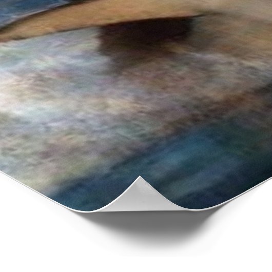 Cat Riding a Shark Poster (Ecke)