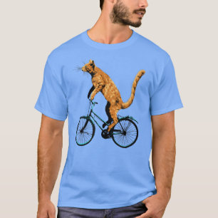Cat Riding BicycleFunny Cat T-Shirt für einen R