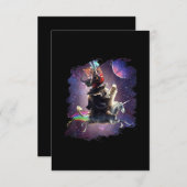 Cat Riding Chicken Turtle Panda Llama Unicorn Dankeskarte (Vorne/Hinten)
