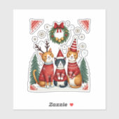 Cat Riding Dinosaur T-Rex Kitten Rainbow Dino Funn Aufkleber (Blatt)