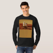 Cat Riding Mars Rover on Foreign Landscape T-Shirt (Vorne ganz)