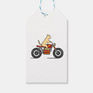 Cat Riding Motorrad Geschenkanhänger