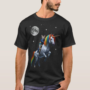Cat Riding Unicorn T-Shirt