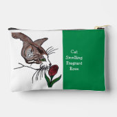 Cat Riechende Rose Zubehörtasche (Rückseite)