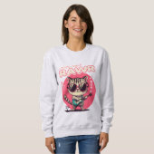 Cat Rock and Roll Gitarrenmusiker Funny T - Shirt (Vorne ganz)