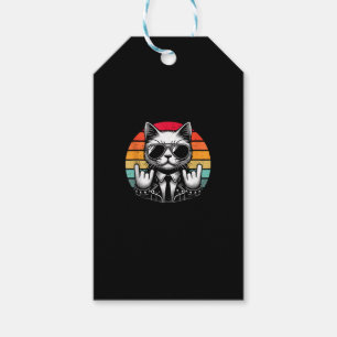 Cat Rock and Roll Music for Men Women Kids Retro C Geschenkanhänger