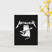 Cat Rock Band Gitarre Spaß Weihnachtsgeschenk Karte (Gelbe Blume)