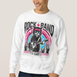 Cat rock band sweatshirt