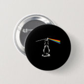 Cat Rock Music Band Funny Cat Rock and Roll Button (Vorne & Hinten)