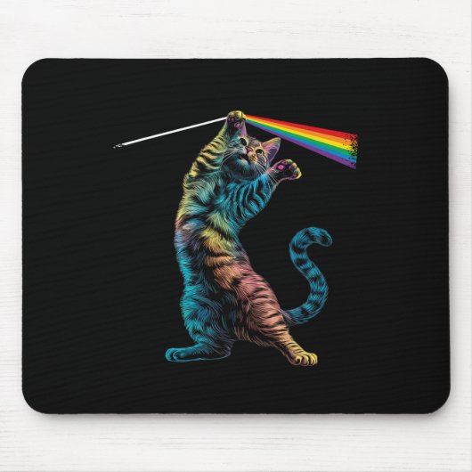 Cat Rock Music Concept Band Rock Cat Mousepad (Vorne)