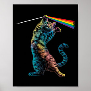 Cat Rock Music Concept Band Rock Cat Poster