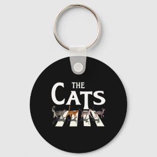 Cat Rock Music Funny Cat Lover Geschenke für Männe Schlüsselanhänger