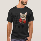 Cat Rock Paper Scissor Throat Punch I Win T-Shirt (Vorderseite)