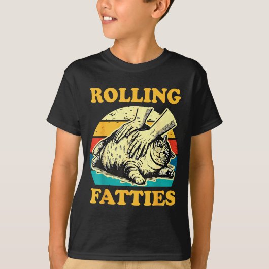 Cat Rolling Fatties Funny For Men Women  T-Shirt (Vorderseite)